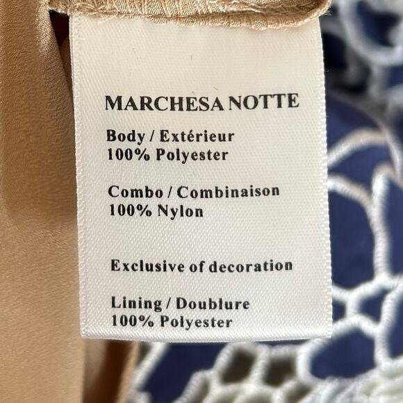 MARCHESA NOTTE Lace Overlay Sheath Cocktail Dress - Picture 7 of 7